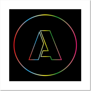 letter A colorful design Posters and Art